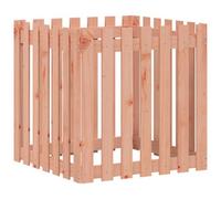 Berkfield Durable Garden Planter With Fence Design 70X70X70 Cm Solid Wood Douglas