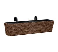Berkfield Durable Garden Planters 2 Pcs Water Hyacinth Brown