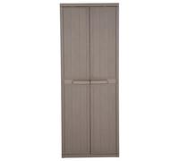 Berkfield Durable Garden Storage Cabinet Brown 65X45X172 Cm Pp Wood Look