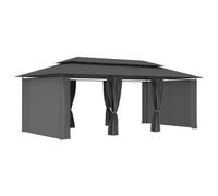 Berkfield Durable Gazebo With Curtains 600X298X270 Cm Anthracite
