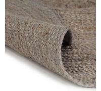 Berkfield Durable Handmade Rug Jute Round 90 Cm Grey