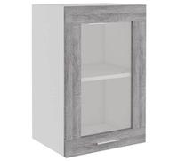 Berkfield Durable Hanging Glass Cabinet Grey Sonoma 40X31X60 Cm Engineered Wood