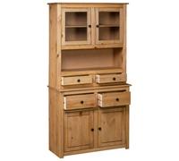 Berkfield Durable Highboard 93X40.5X180 Cm Solid Pine Panama Range