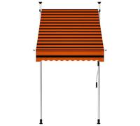 Berkfield Durable Manual Retractable Awning 100 Cm Orange And Brown