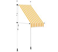 Berkfield Durable Manual Retractable Awning 100 Cm Orange And White Stripes