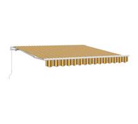 Berkfield Durable Manual Retractable Awning Multicolour Stripe 350X250 Cm