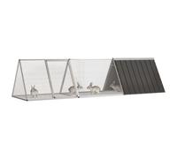 Berkfield Durable Rabbit Cage Anthracite 302.5X80.5X71 Cm Galvanised Steel