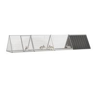 Berkfield Durable Rabbit Cage Anthracite 403.5X80.5X71 Cm Galvanised Steel