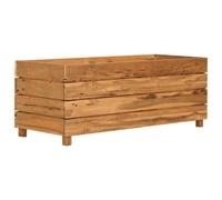Berkfield Durable Raised Bed 100X40X38 Cm Recycled Teak And Steel