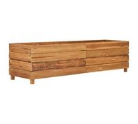 Berkfield Durable Raised Bed 150X40X38 Cm Recycled Teak And Steel