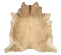Berkfield Durable Real Cowhide Rug Beige 180X220 Cm