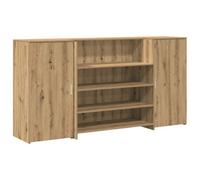 Berkfield Durable Reception Desk Artisan Oak 200X50X103.5 Cm Engineered Wood