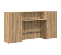 Berkfield Durable Reception Desk Artisan Oak 200X50X103.5 Cm Engineered Wood