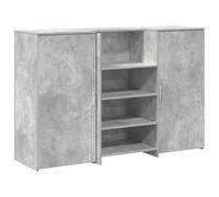 Berkfield Durable Reception Desk Concrete Grey 155X50X103.5 Cm Engineered Wood