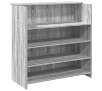 Berkfield Durable Reception Desk Grey Sonoma 100X50X103.5 Cm Engineered Wood