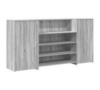 Berkfield Durable Reception Desk Grey Sonoma 200X50X103.5 Cm Engineered Wood