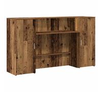 Berkfield Durable Reception Desk Old Wood 180X50X103.5 Cm Engineered Wood