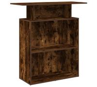 Berkfield Durable Reception Desk Smoked Oak 100X40X104 Cm Engineered Wood