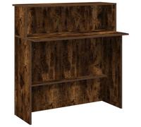 Berkfield Durable Reception Desk Smoked Oak 100X50X103.5 Cm Engineered Wood