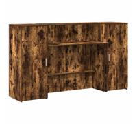 Berkfield Durable Reception Desk Smoked Oak 180X50X103.5 Cm Engineered Wood
