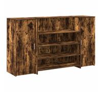 Berkfield Durable Reception Desk Smoked Oak 180X50X103.5 Cm Engineered Wood