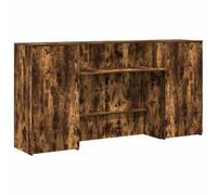 Berkfield Durable Reception Desk Smoked Oak 200X50X103.5 Cm Engineered Wood