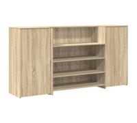 Berkfield Durable Reception Desk Sonoma Oak 200X50X103.5 Cm Engineered Wood