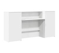Berkfield Durable Reception Desk White 200X50X103.5 Cm Engineered Wood