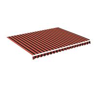 Berkfield Durable Replacement Fabric For Awning Orange And Brown 4.5X3.5 M
