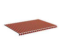Berkfield Durable Replacement Fabric For Awning Orange And Brown 5X3.5 M