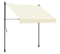 Berkfield Durable Retractable Awning Cream 250X150 Cm Fabric And Steel