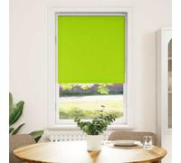 Berkfield Durable Roller Blind Blackout Leaves Green 80X130 Cm Fabric Width 75.7 Cm Polyester
