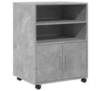 Berkfield Durable Rolling Cabinet Concrete Grey 60X48X81 Cm Engineered Wood
