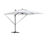Berkfield Durable Roma Cantilever Parasol With Solar Leds - Sand - 286 X 285 X 270 Cm - Aluminium