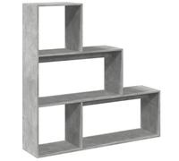 Berkfield Durable Room Divider Bookcase 3-Tier Concrete Grey 123X29X123 Cm Engineered Wood