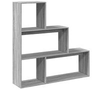 Berkfield Durable Room Divider Bookcase 3-Tier Grey Sonoma 123X29X123 Cm Engineered Wood