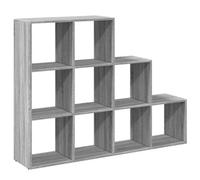 Berkfield Durable Room Divider Bookcase 3-Tier Grey Sonoma 137.5X29X103.5 Cm Engineered Wood