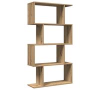 Berkfield Durable Room Divider Bookcase 4-Tier Artisan Oak 70X24X129 Cm Engineered Wood