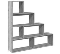 Berkfield Durable Room Divider Bookcase 4-Tier Grey Sonoma 143.5X29X143.5 Cm Engineered Wood
