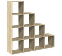 Berkfield Durable Room Divider Bookcase 4-Tier Sonoma Oak 131.5X29X131.5 Cm Engineered Wood