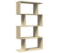 Berkfield Durable Room Divider Bookcase 4-Tier Sonoma Oak 70X24X129 Cm Engineered Wood