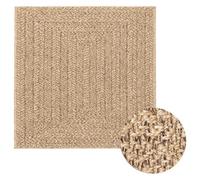 Berkfield Durable Rug Zizur 120X120 Cm Jute Look Indoor And Outdoor