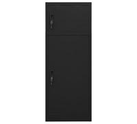 Berkfield Durable Saddle Cabinet Black 53X53X140 Cm Steel