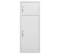 Berkfield Durable Saddle Cabinet Light Grey 53X53X140 Cm Steel