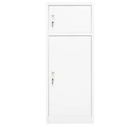 Berkfield Durable Saddle Cabinet White 53X53X140 Cm Steel