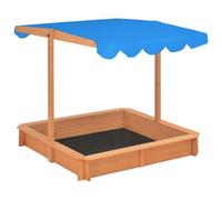 Berkfield Durable Sandbox With Adjustable Roof Firwood 115X115X115 Cm