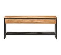 Berkfield Durable Shoe Bench 110X35X45 Cm Solid Wood Acacia And Iron