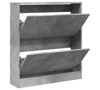 Berkfield Durable Shoe Cabinet Concrete Grey 80X21X87.5 Cm Engineered Wood