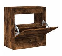 Berkfield Durable Shoe Cabinet Smoked Oak 60X34X63.5 Cm Engineered Wood