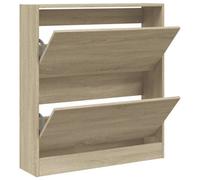 Berkfield Durable Shoe Cabinet Sonoma Oak 80X21X87.5 Cm Engineered Wood